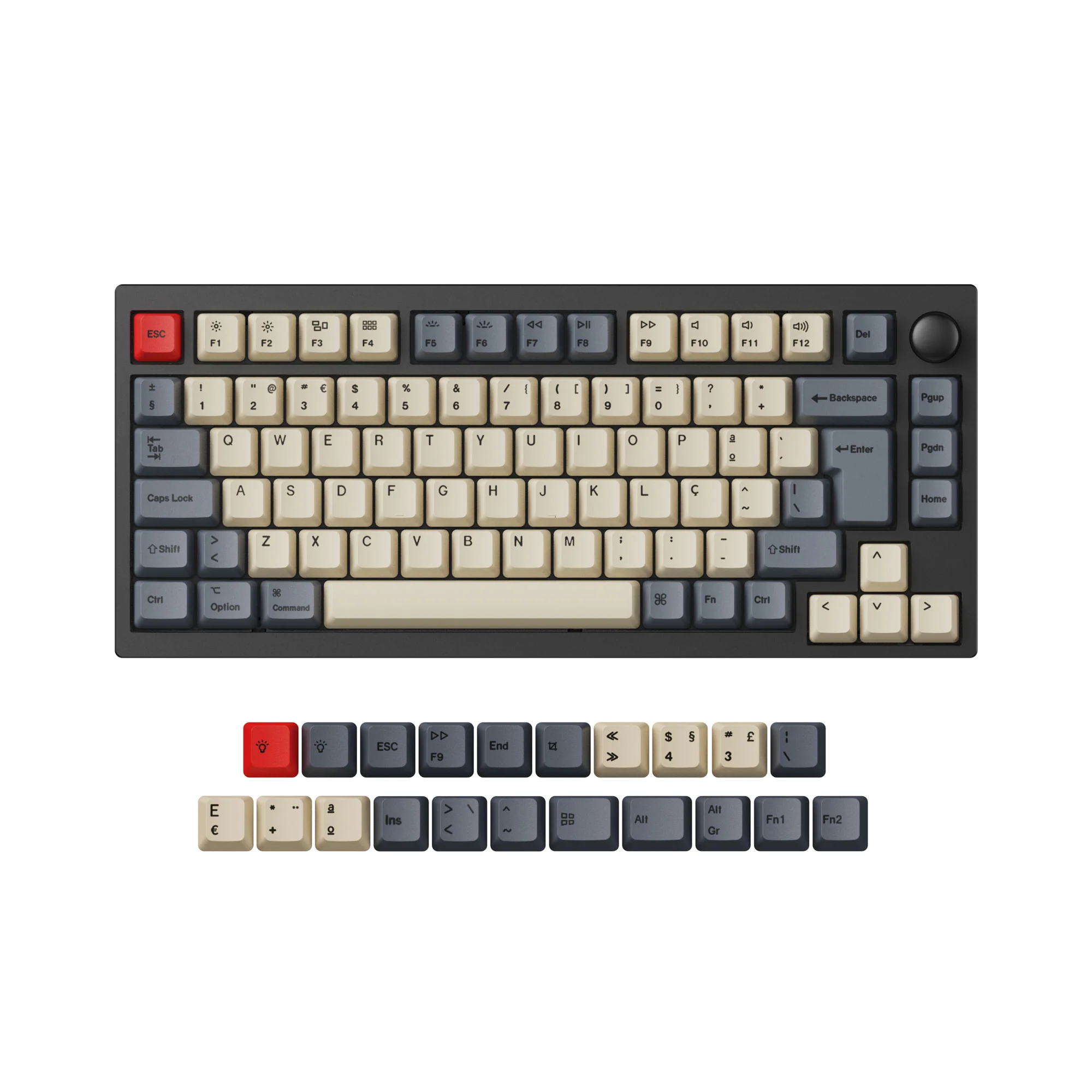 ISO & ANSI L1 & P1 OEM Dye-Sub PBT Keycap Set - Carbon - Image 3