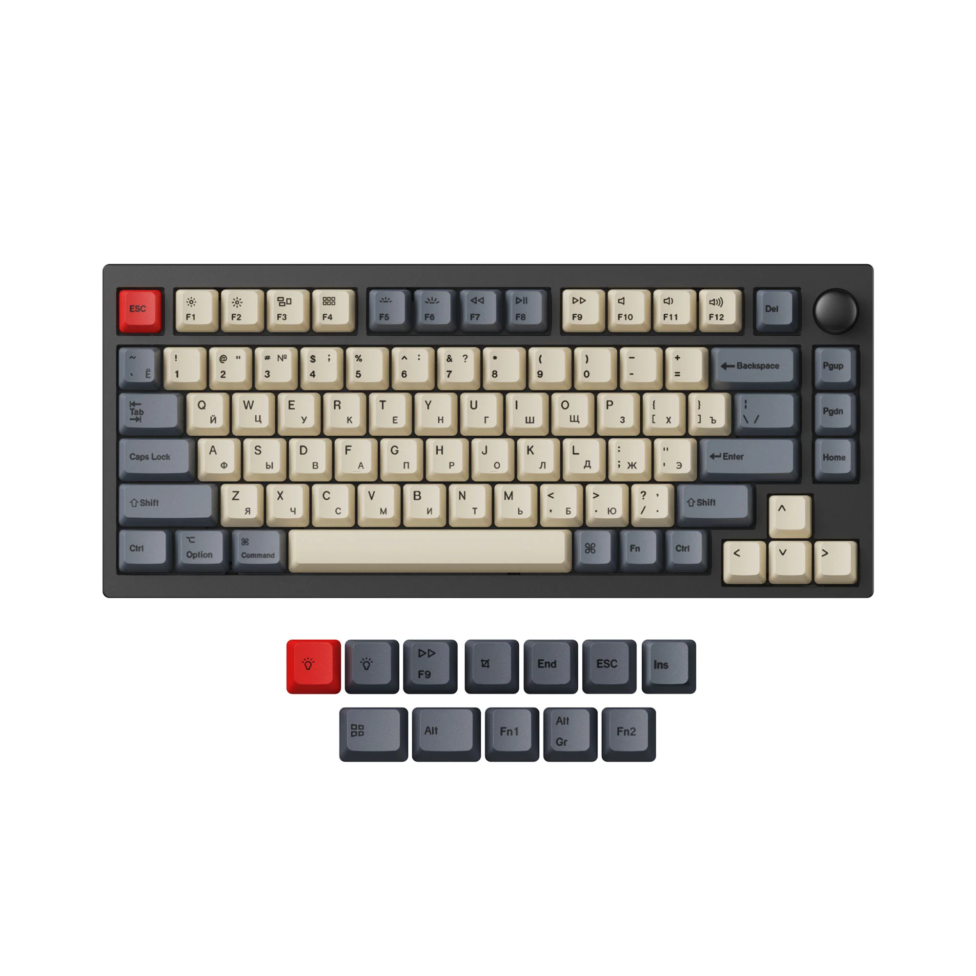 ISO & ANSI L1 & P1 OEM Dye-Sub PBT Keycap Set - Carbon - Image 4