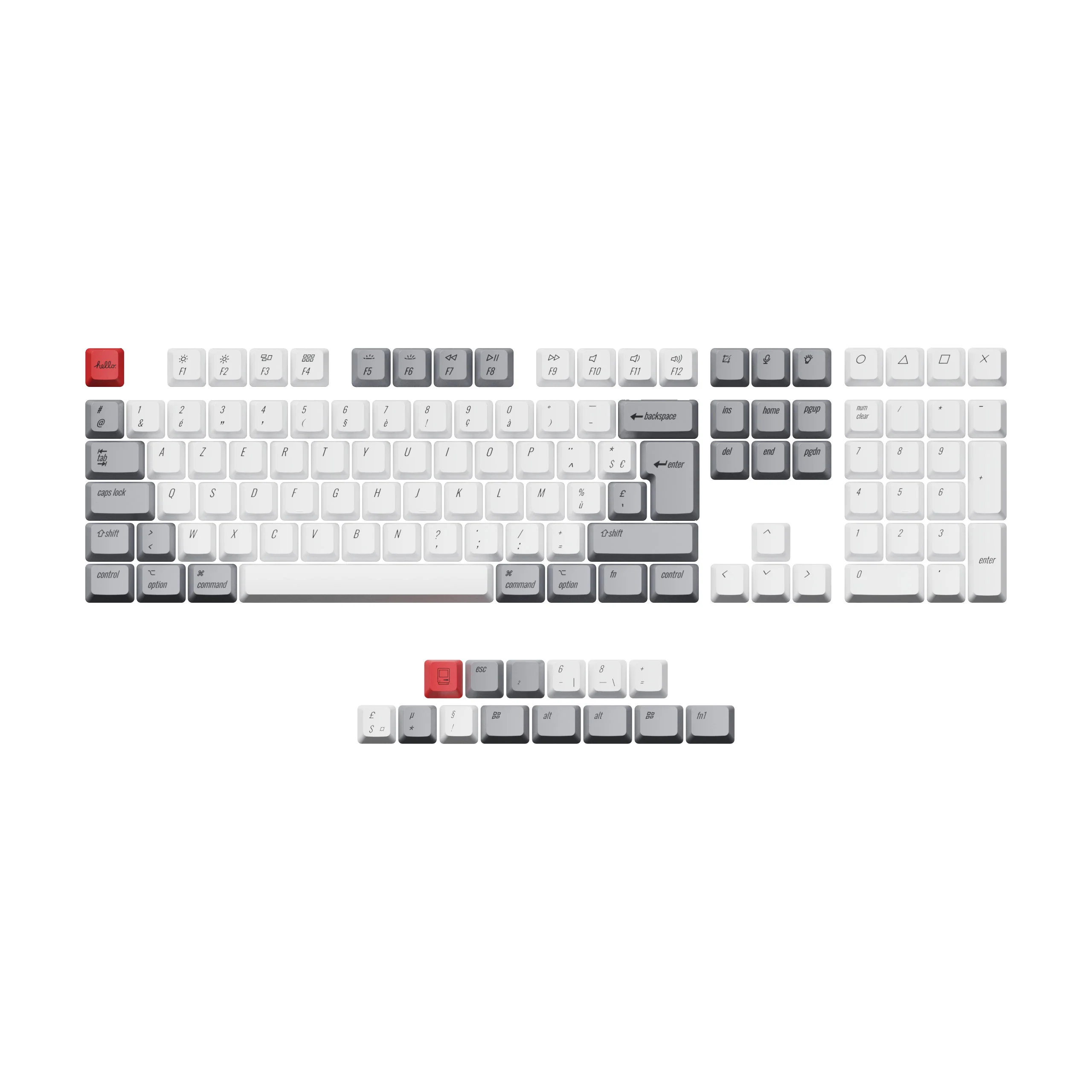 ISO & ANSI L3 OEM Dye-Sub PBT Keycap Set - Retro - Image 3