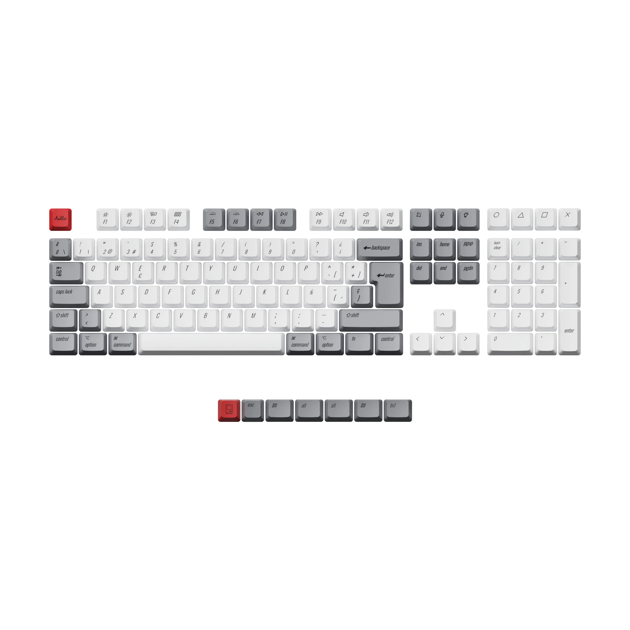 ISO & ANSI L3 OEM Dye-Sub PBT Keycap Set - Retro - Image 4