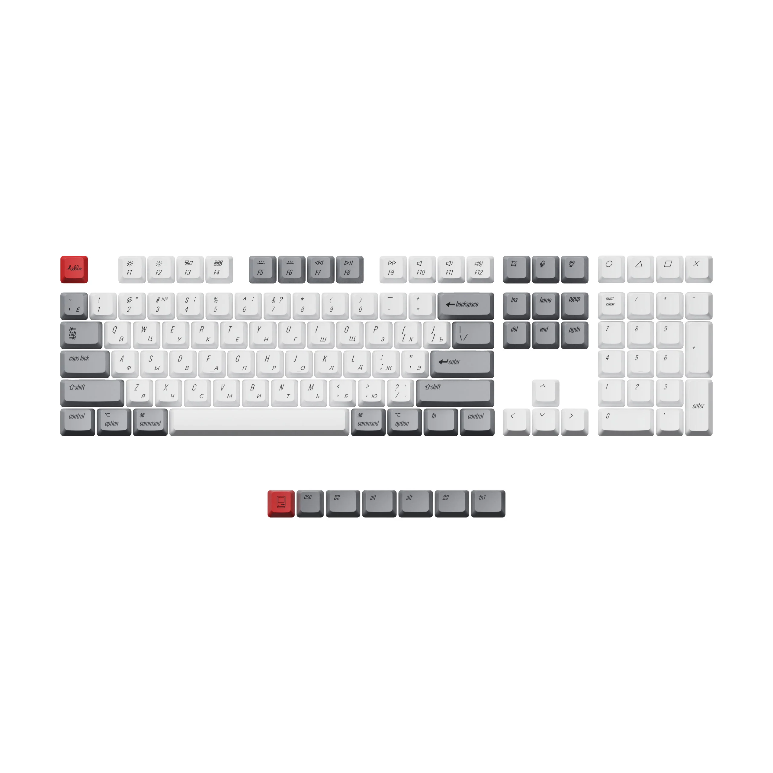 ISO & ANSI L3 OEM Dye-Sub PBT Keycap Set - Retro - Image 7