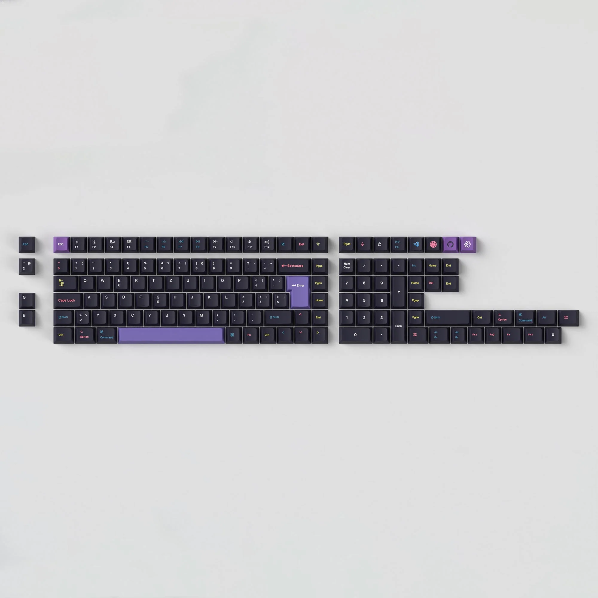 ISO Cherry Profile Dye-Sub PBT Full Set Keycap Set - Developer - Image 5