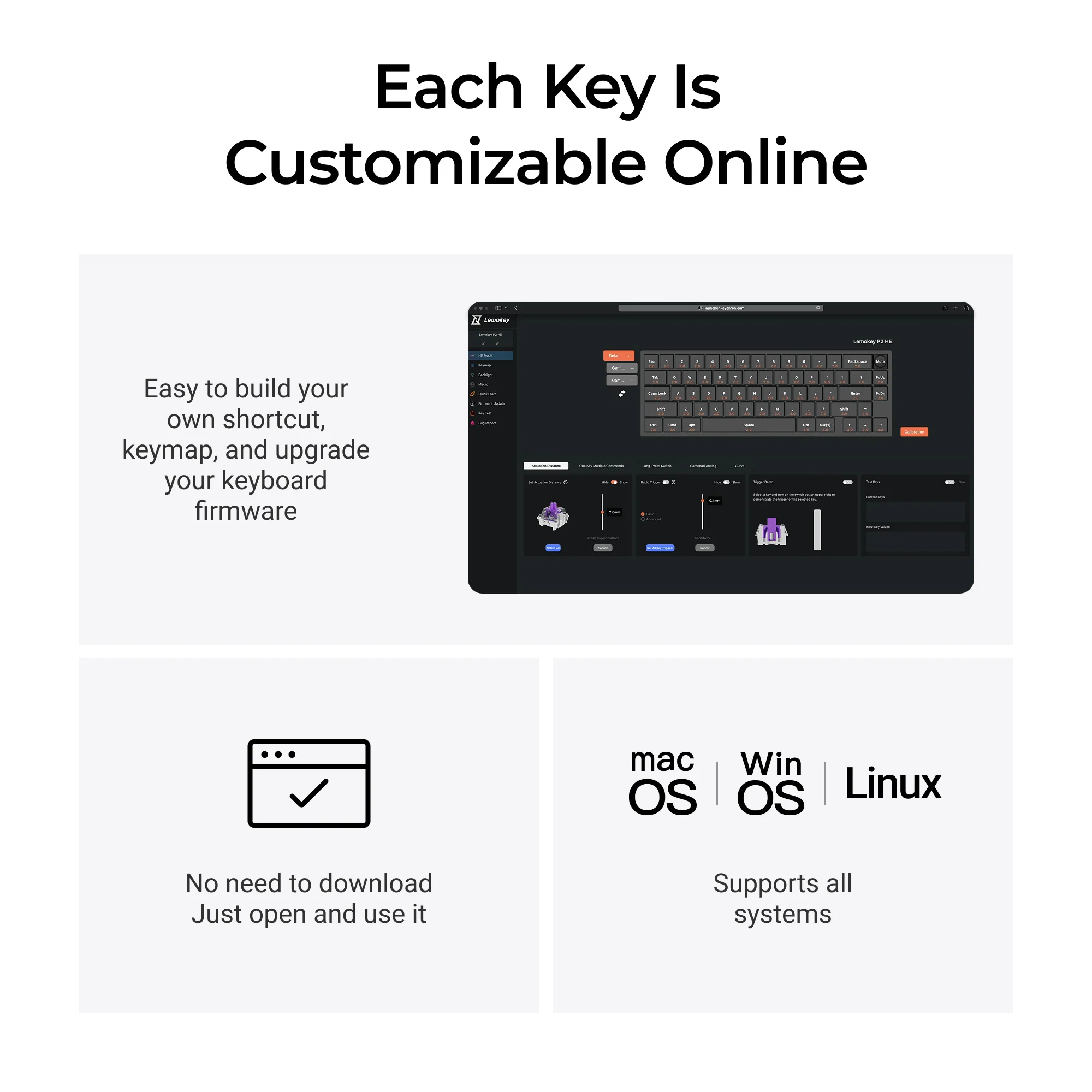 Lemokey P2 HE Wireless Magnetic Switch Custom Gaming Keyboard - Image 5