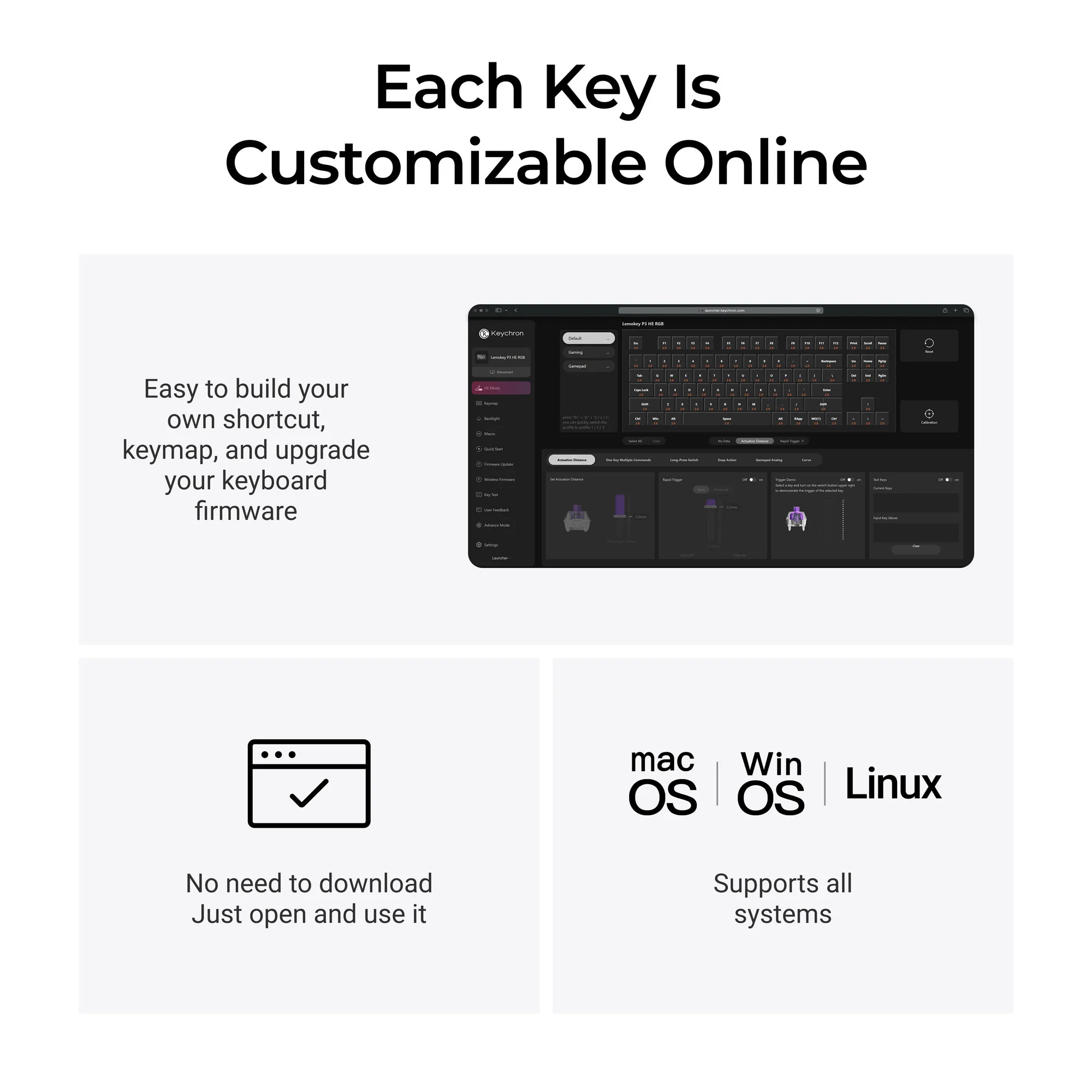 Lemokey P3 HE Wireless Magnetic Switch Custom Gaming Keyboard - Image 6